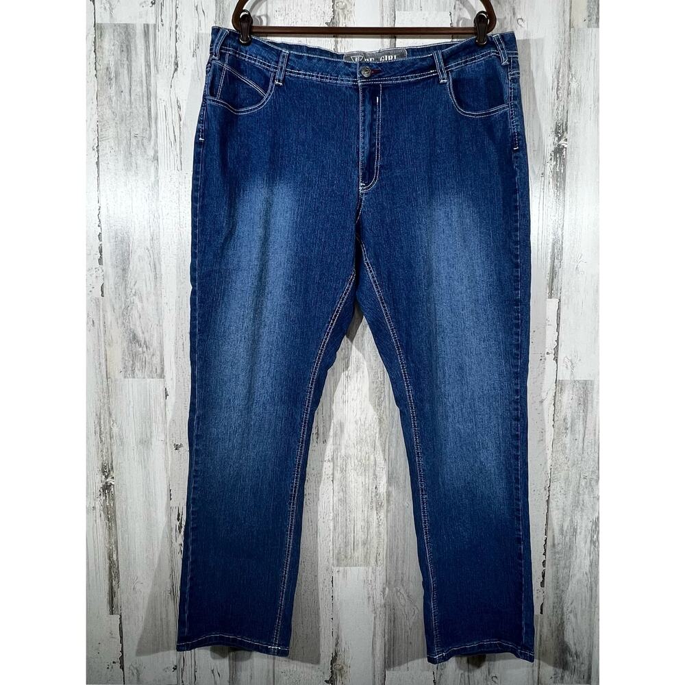 Be‎ Girl Womens Jeans Size 24W (41x30.5) Embellished Pockets High Rise READ